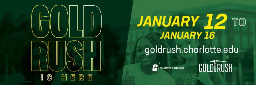 gold rush banner with dates january 12-16 listed